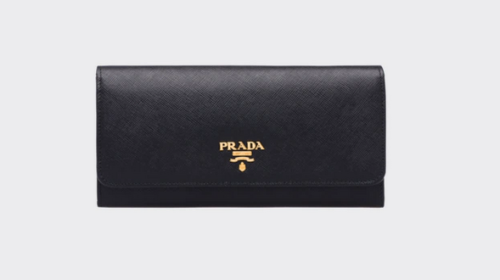 Prada Large Saffiano Wallet - Black