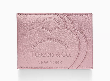 Pink Tiffany Return To Tiffany Heart Leather Cardholder