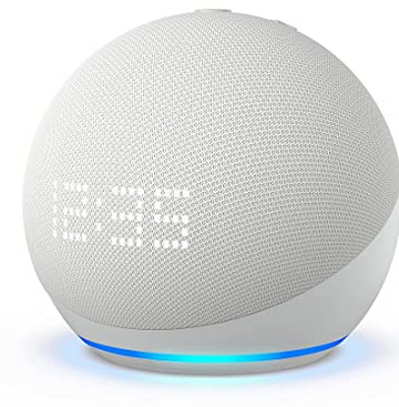 Amazon Alexa with Clock - White 2022 Edition