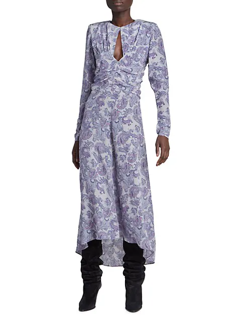 Telima Paisley Silk Midi-Dress Isabel Marant