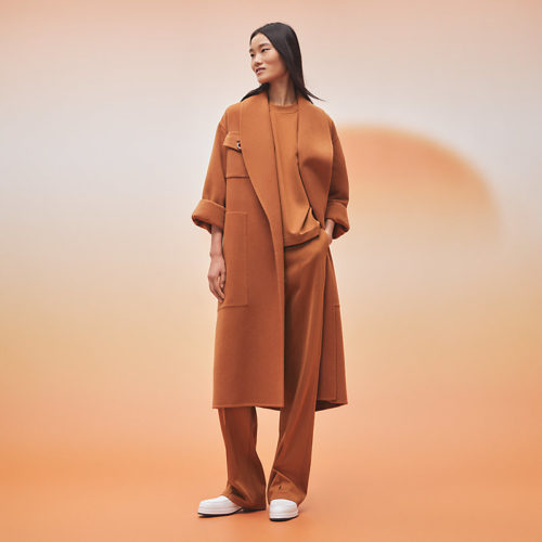 Hermès Luxury Brand Wrap coat