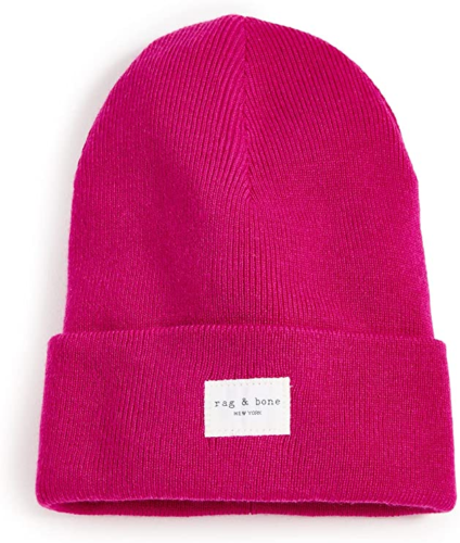 hot pink rag & bone beanie