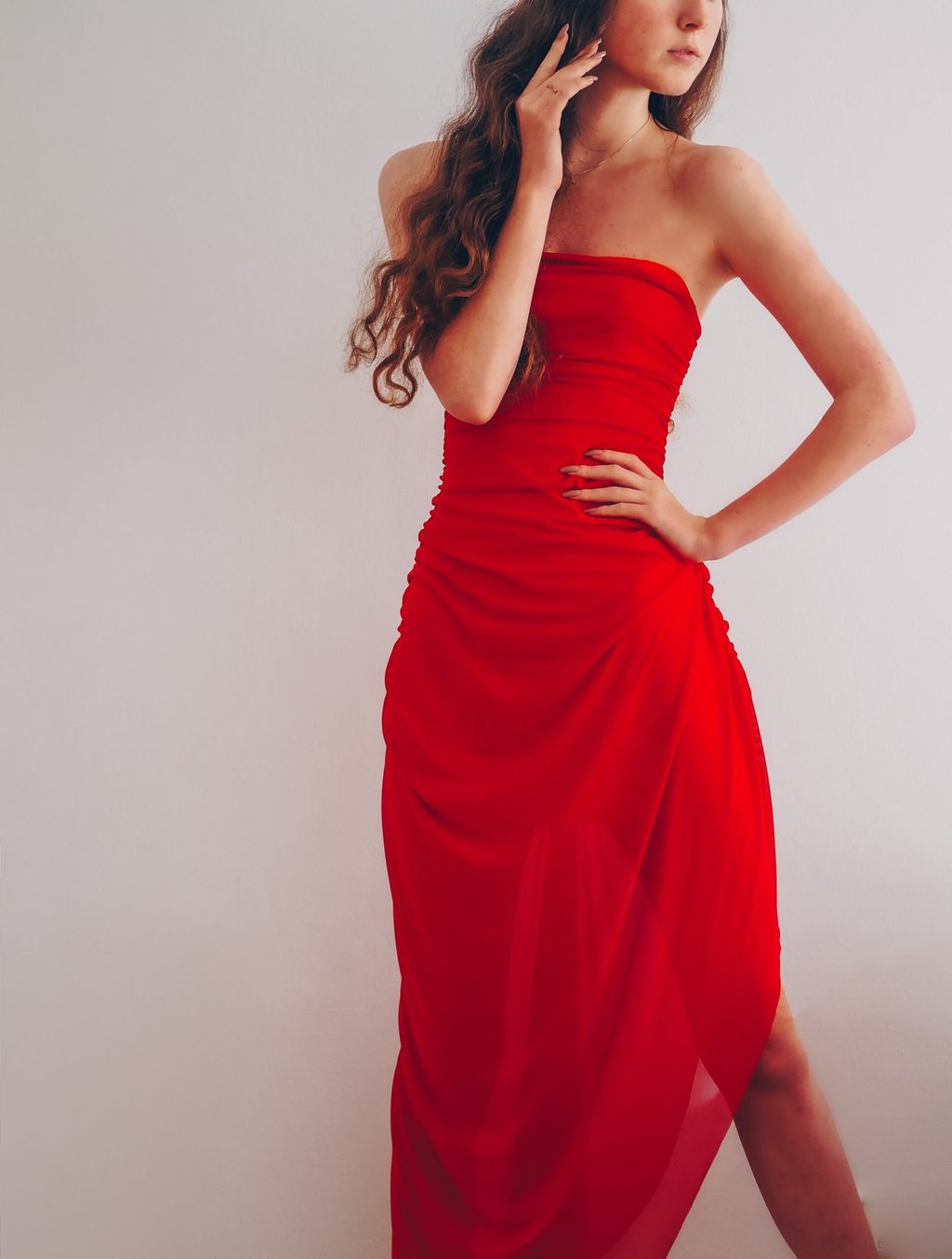 red dress and