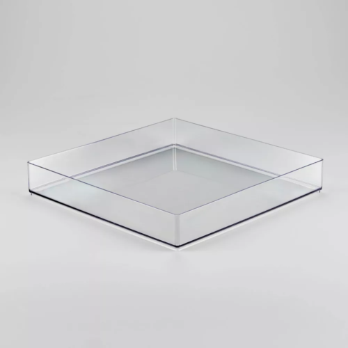 Lucite tray for dorm room from Target