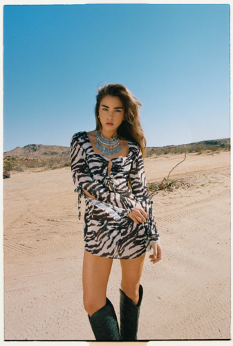 Zebra dress and cowboy boots