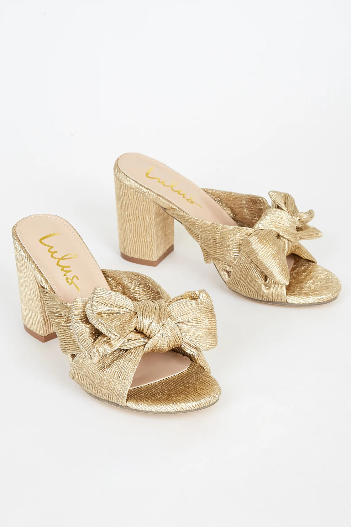 Gold sandals from Lulus