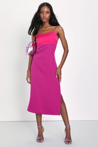 Pass Colorblock Midi Dress
