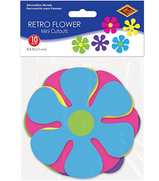 Retro flower decoration for 1970s party