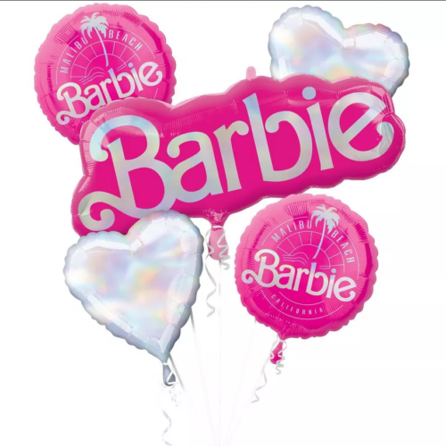 Barbie themed party balloons