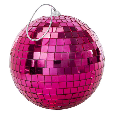 Pink disco ball for barbie themed party