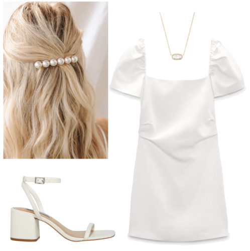 White Dress Graduation Outfit