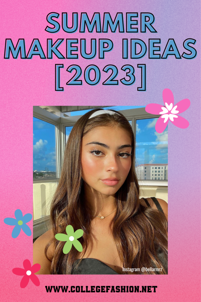 Header graphic for Summer Makeup Ideas 2023 featuring photo of a model wearing white eyeliner