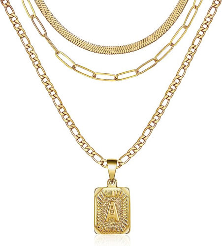 Amazon Gold Layered Necklaces Set