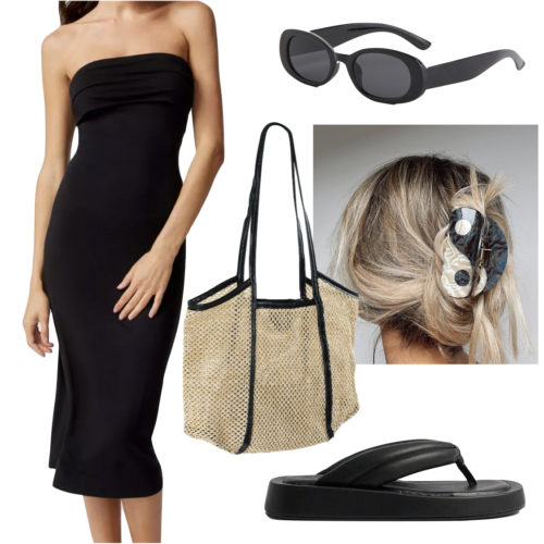 Strapless tube dress summer outfit