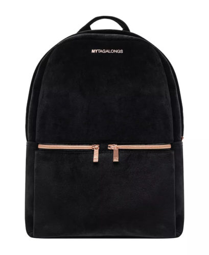 Black Velour Backpack