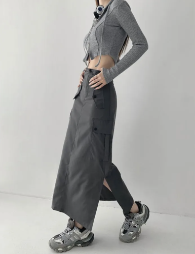 Yesstyle Cargo maxi skirt outfit