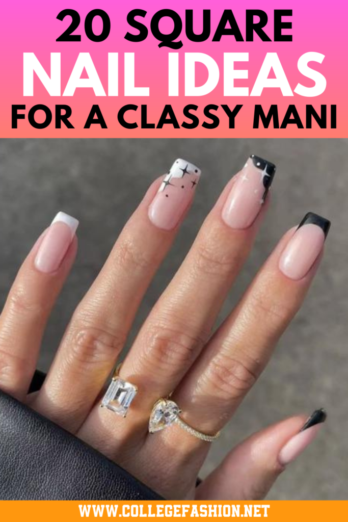 20 square nail ideas for a classy mani