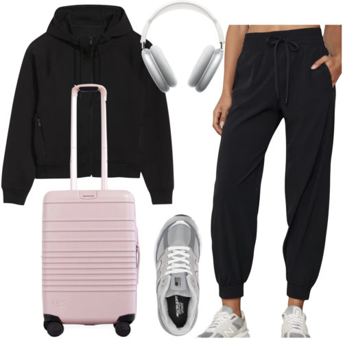 Jogger and Hoodie Travel Outfit