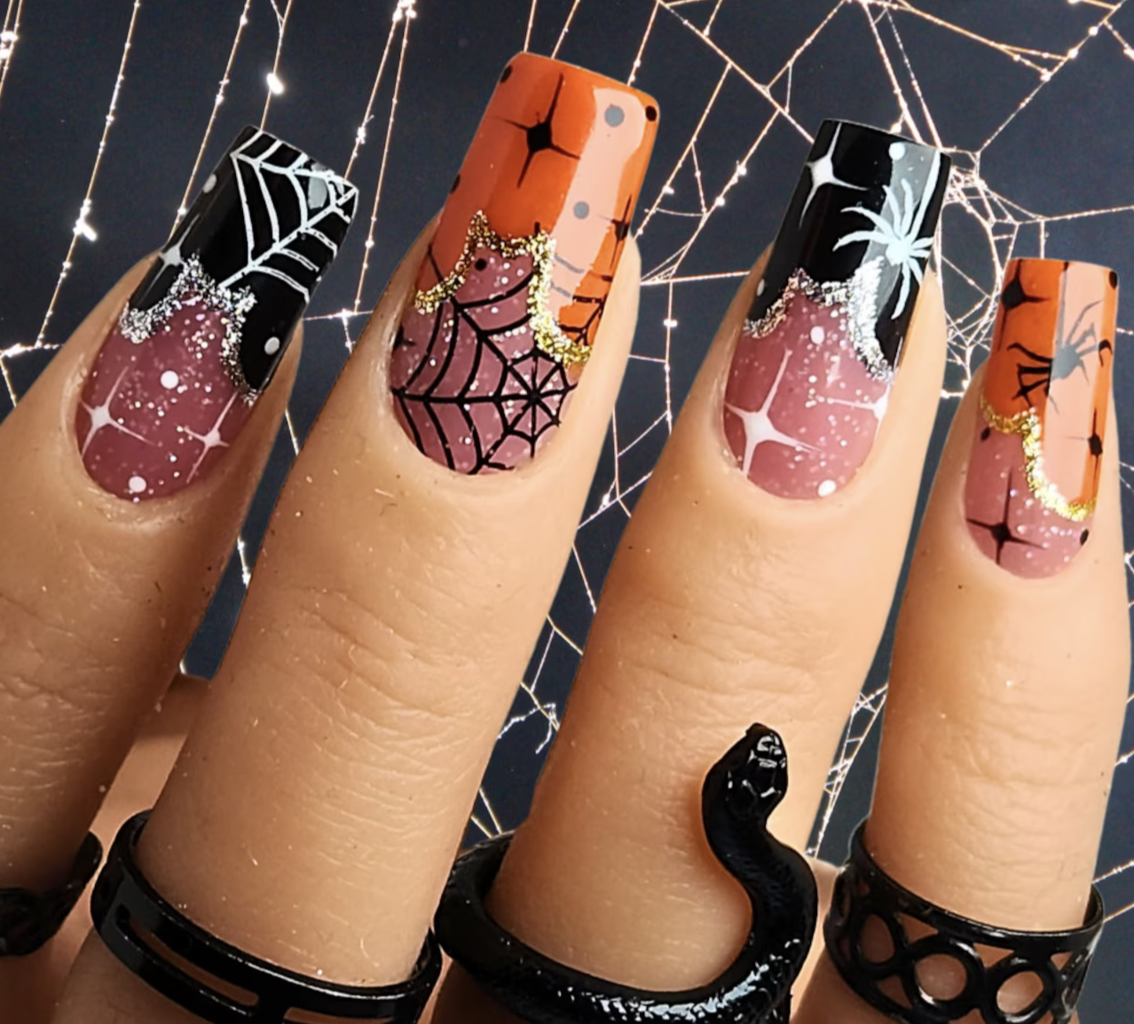 Halloween nails from Etsy