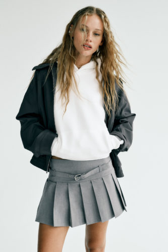 Zara Gray Pleated Skorts