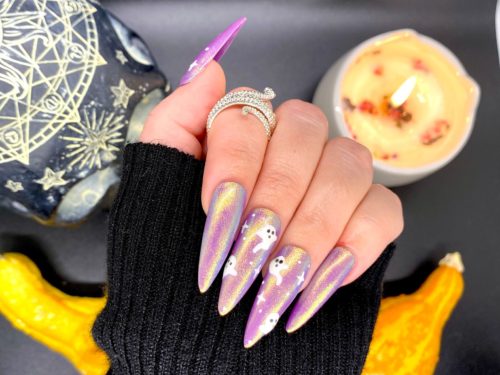 Ghost nails from Etsy