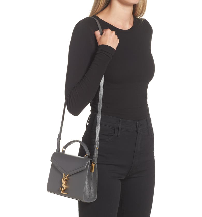 Mini Cassandra Leather Top Handle Bag