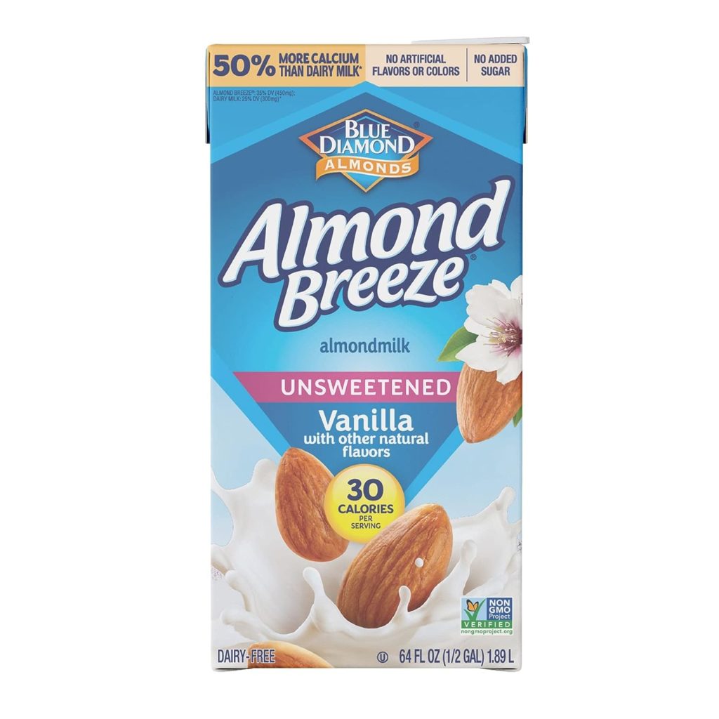 Dairy Grocery list -  Almond Milk