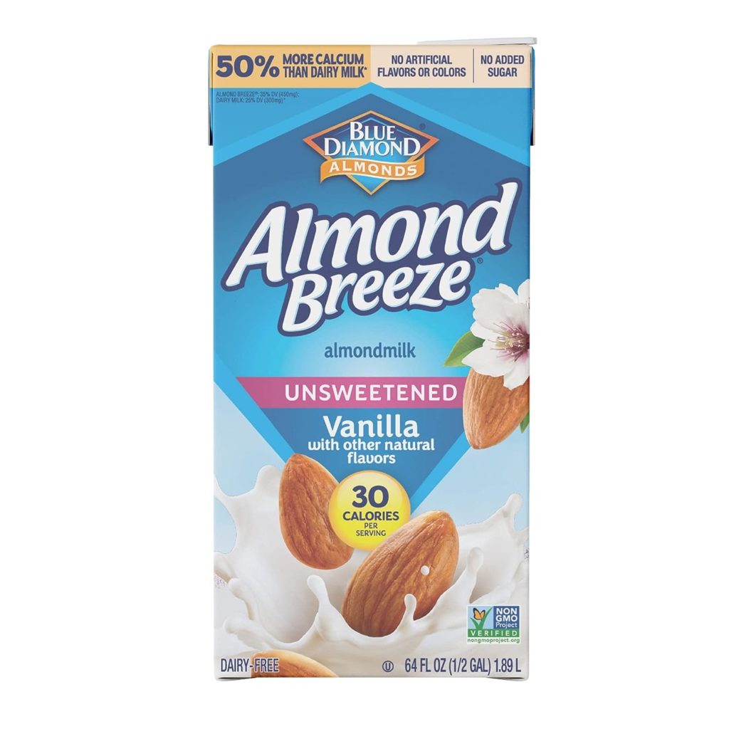 Dairy Grocery list -  Almond Milk