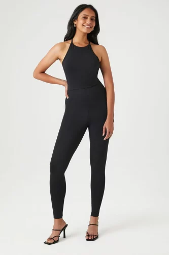 Black halter jumpsuit from Forever 21