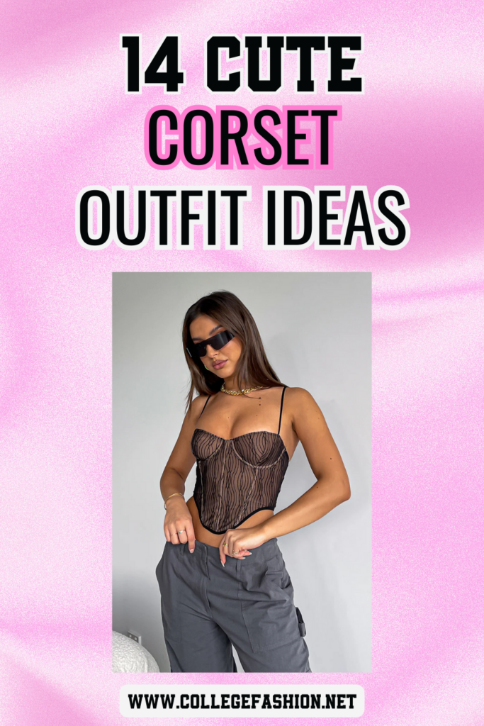 Header graphic that reads 14 cute corset outfit ideas