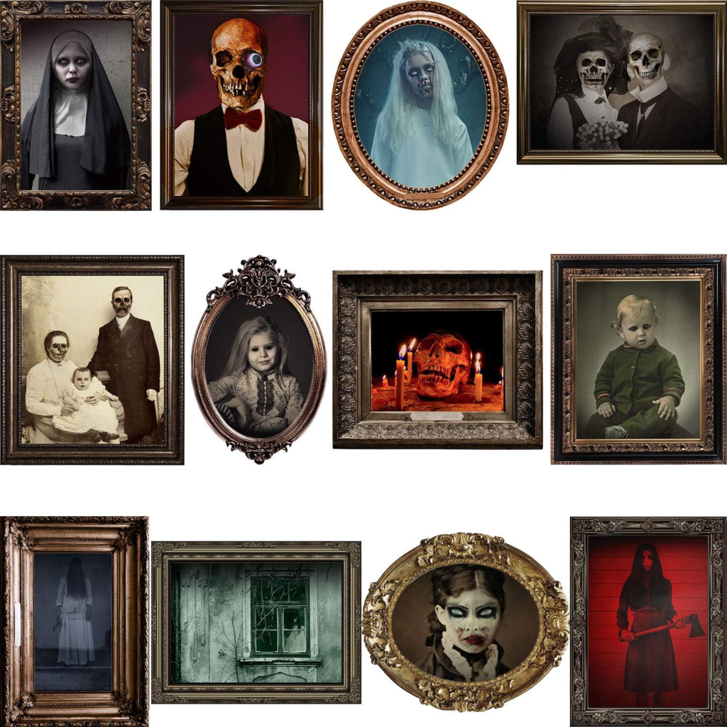 Creepy gothic portrait wall decor for Halloween from Amazon