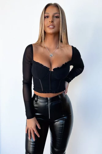 Black corset top from thatsofetch
