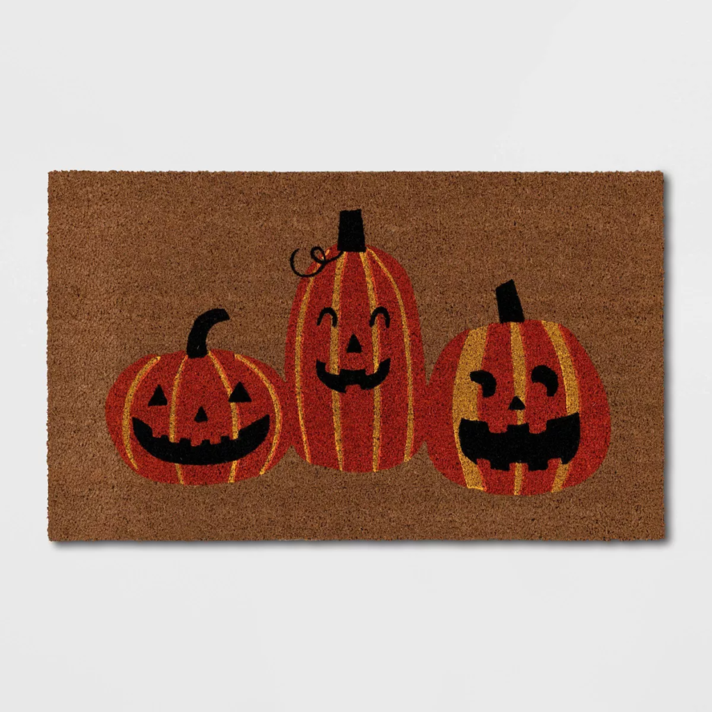 Jack o lantern doormat from Target