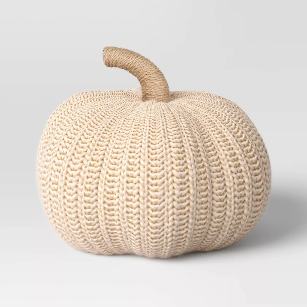 Beige knit pumpkin from Target