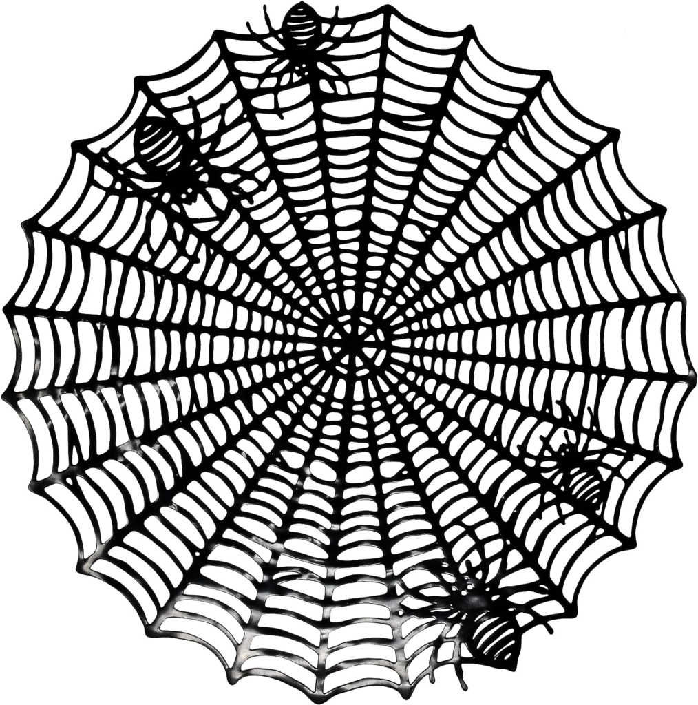 Spiderweb placemat from Amazon in black