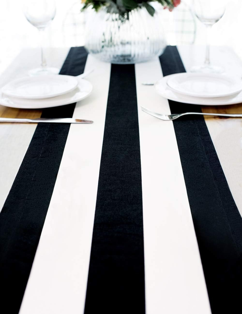 Striped table runner