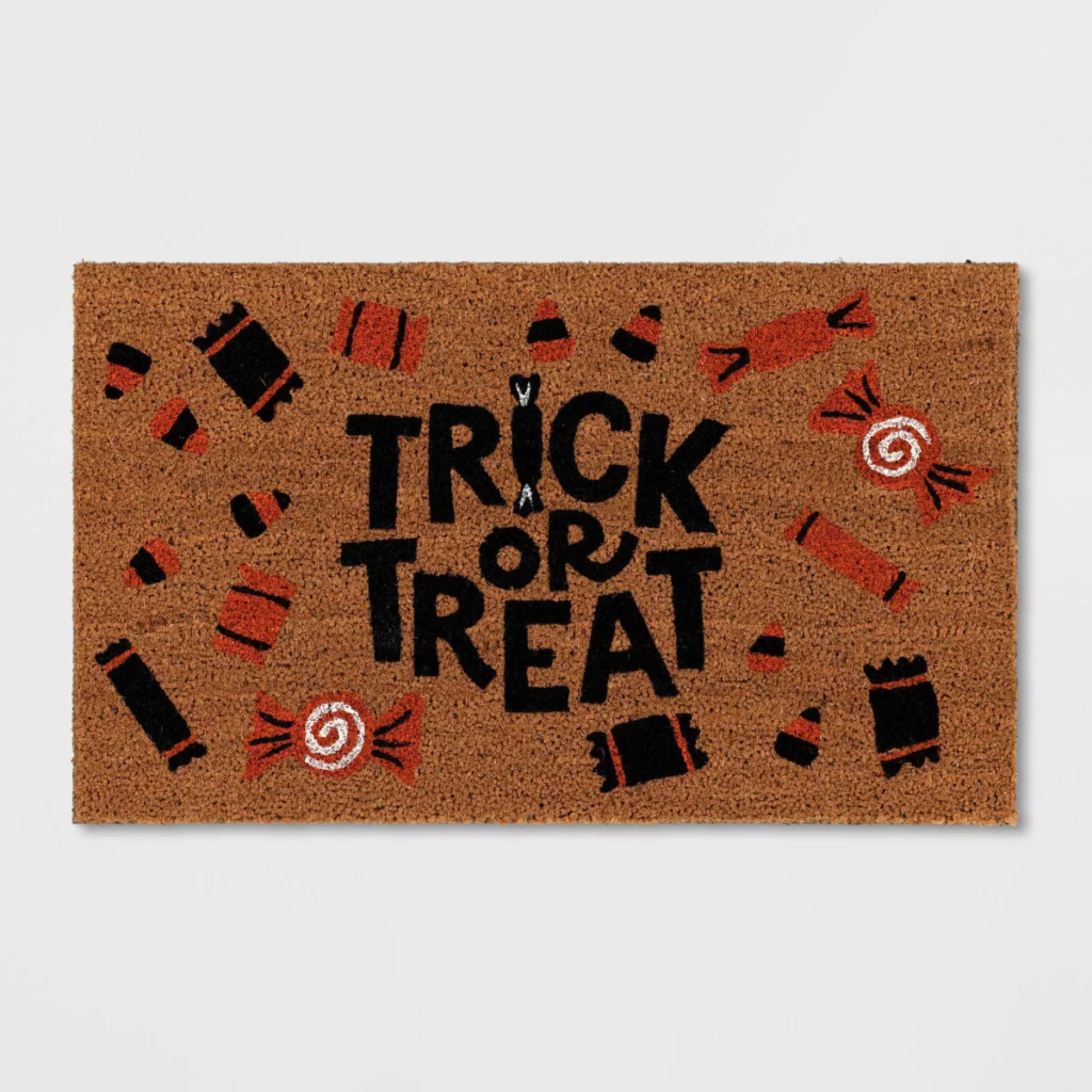 Trick or Treat doormat from Target
