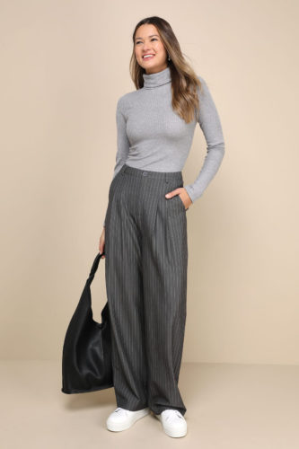 Lulus Teacher Outfit Pants Turtleneck