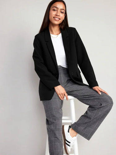 Old Navy Black Blazer Plaid Pants