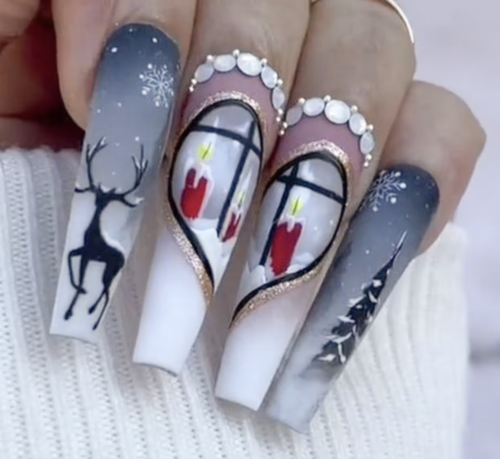 Reindeer nails from Etsy