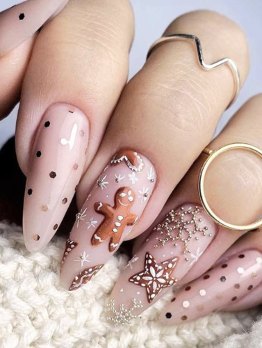 Gingerbread nails from Etsy