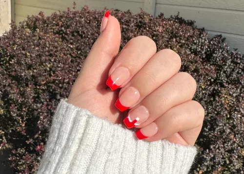 Santa hat nails from Etsy