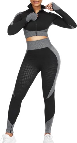 Zip up workout set from amazon