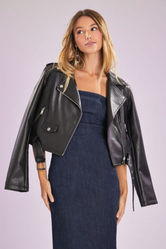 F21 Faux Leather Moto Jacket