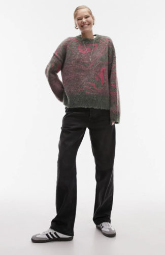 Topshop Printed Sweater