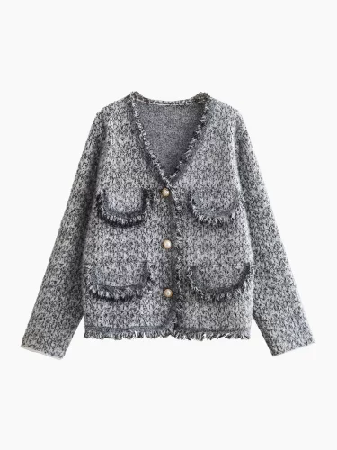 Tweed cardigan from Commense