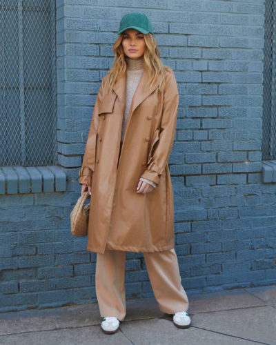 Vici Leather Trench Coat