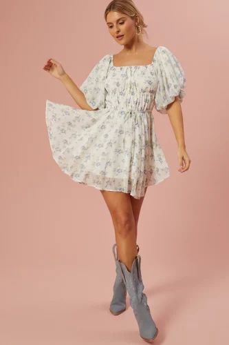 Amabella Floral Puff Dress