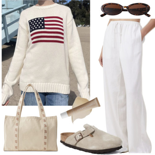 Vanilla Girl Outfit American Flag Sweater