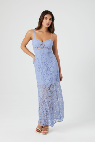 Forever 21 light blue lace dress in the style of For Love and Lemons